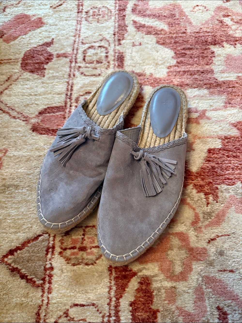 Joie Light Blue Suede Slip On Espadrille Shoes